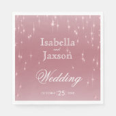 Blush Roos Gold Star Lights Servet (Voorkant)