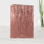 Blush Roos Gold Tinsel Kerstboom Kaart (Achterkant)