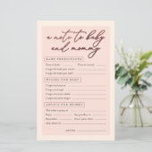 Blush Roos Gold Typografie Een opmerking voor Baby (Staand voorkant)