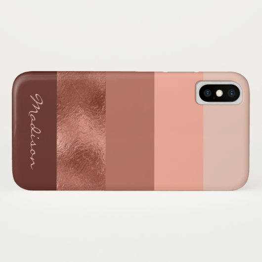 Blush Roos Gold Wide Stripes Case-Mate iPhone Case (Achterkant (horizontaal))
