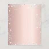 Blush roos Gold zilverglitter bruiloft (Achterkant)