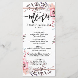 Blush & Roos Goud ingelijst Bloemen Bruiloft Menu
