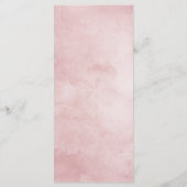 Blush & Roos Goud ingelijst Bloemen Bruiloft Menu (Achterkant)