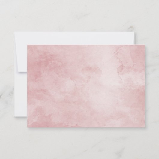 Blush & Roos Goud Ingelijste Bloemen Bruiloft Antw RSVP Kaartje (Achterkant)