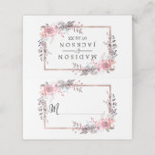 Blush & Roos Goud Ingelijste Tafelnummer Zitplaats Plaatskaartje (Buitenkant ongevouwen)