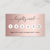 Blush roos goud qr code foto elegant klantenkaartje (Voorkant)