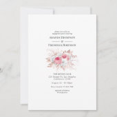 Blush & Roos Gouden Bloemen en Kant Verlovingsfees Kaart (Voorkant)