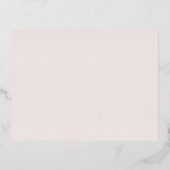 Blush & Roos Gouden Bruiloft Details Behuizing Kaa Folie Uitnodiging Briefkaart (Achterkant)