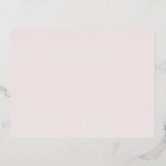 Blush & Roos Gouden Bruiloft Details Behuizing Kaa Folie Uitnodiging Briefkaart (Achterkant)