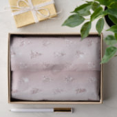 Blush Roos Gouden Glitter Kerstbomen Tissuepapier (Geschenk)