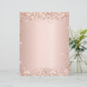 Blush roos gouden recept kookboek pagina insert (Staand voorkant)