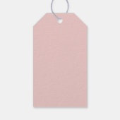 Blush Roos Gouden Ribbon Bow Verjaardag Cadeaulabel (Achterkant)