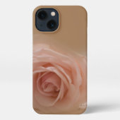 Blush Roos iPhone 13 dunne Hoesje, glanzend iPhone Hoesje (Achterkant)