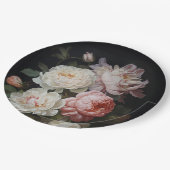 Blush Roos Klassieke Nederlandse Moody Barokke Bru Papieren Bordje (Gekanteld)