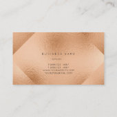 Blush Roos Koper Metallic Geometry Peach Visitekaartje (Achterkant)