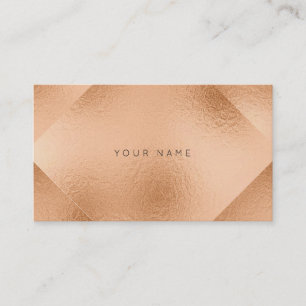Blush Roos Koper Metallic Geometry Peach Visitekaartje