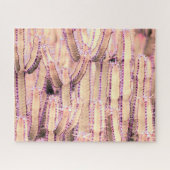Blush Roos kwarts roze cactus Legpuzzel (Horizontaal)