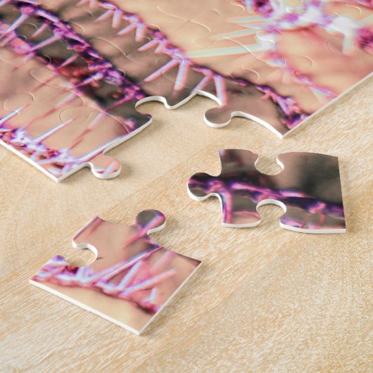 Blush Roos kwarts roze cactus Legpuzzel (Zijkant)