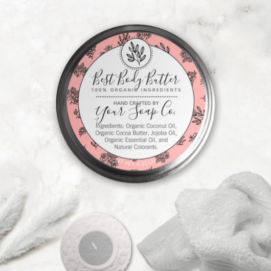 Blush Roos laat Sugar Scrub / Body Butter Label