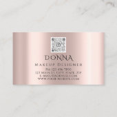 Blush Roos Licht QR Code Logo Makeup Lipstick Visitekaartje (Achterkant)