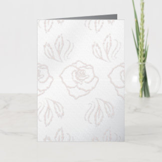 Blush Roos Line Art / Elegante Bloemen Folie Wenskaart