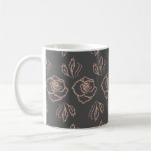 Blush Roos Line Art / Elegante Bloemen