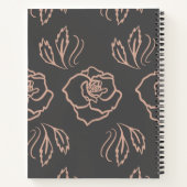 Blush Roos Line Art / Elegante Bloemen Notitieboek (Achterkant)