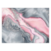 Blush roos marmer - pastelpinks, grijs en zilver tafelkleed (Voorkant (Horizontaal))
