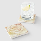 Blush Roos melange Stenen Onderzetter (Zijkant)
