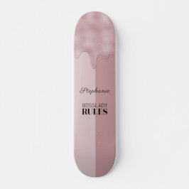 Blush Roos Metallic Drivers Logo op maat Persoonlijk Skateboard