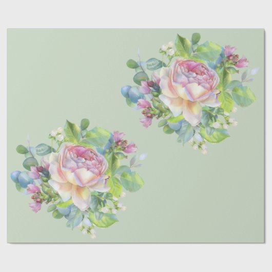 Blush Roos ompakken papier (Vlak)