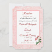 Blush Roos Pink Floral Weddenschap Kaart (Achterkant)