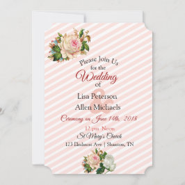 Blush Roos Pink Floral Weddenschap Kaart
