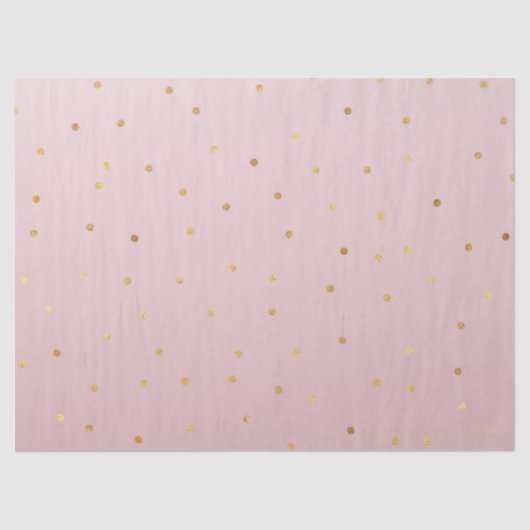 Blush Roos Pink Gold Confetti Sparkle Tissuepapier (Voorkant)