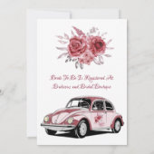 Blush Roos Pink Peony Oleander Vrijgezellenfeest Kaart (Achterkant)