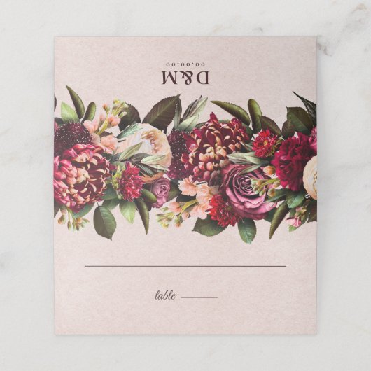 Blush Roos Plaatskaartje (Buitenkant ongevouwen)