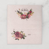 Blush Roos Plaatskaartje (Buitenkant ongevouwen)