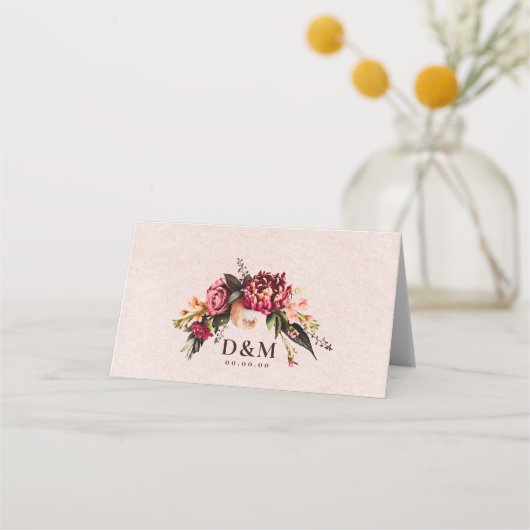 Blush Roos Plaatskaartje (Achterkant)