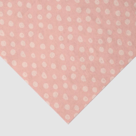 Blush Roos Polka Dot Tissuepapier (Detail)