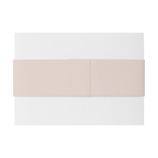 Blush Roos roze band Uitnodigingen Wikkel (Achterkant Voorbeeld)