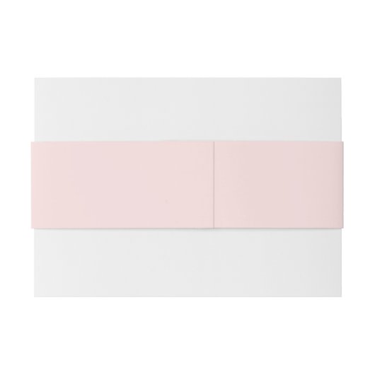Blush Roos roze band Uitnodigingen Wikkel (Achterkant Voorbeeld)