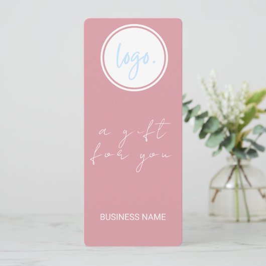 BLUSH ROOS ROZE BUSINESS LOGO CADEAUBON (Staand voorkant)