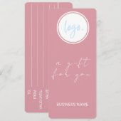 BLUSH ROOS ROZE BUSINESS LOGO CADEAUBON (Voorkant / Achterkant)