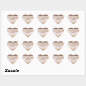 Blush Roos Roze Chocolade Gouden Glitter Verjaarda Hart Sticker (Vel)