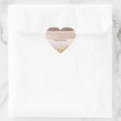 Blush Roos Roze Chocolade Gouden Glitter Verjaarda Hart Sticker (Tas)