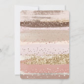 Blush Roos Roze Chocolade Gouden Glitter Verjaarda Kaart (Achterkant)