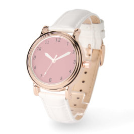 Blush Roos Roze Effen Kleur | Klassiek | Elegant Horloge