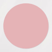 Blush Roos Roze Effen Kleur | Klassiek | Elegant Labels (Design 2)