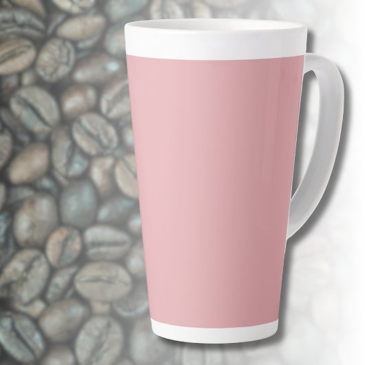 Blush Roos Roze Effen Kleur | Klassiek | Elegant Latte Mok