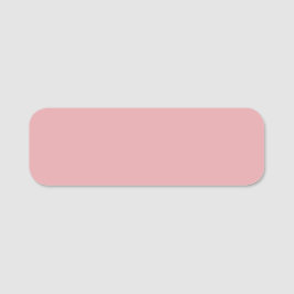 Blush Roos Roze Effen Kleur | Klassiek | Elegant Naamplaatje